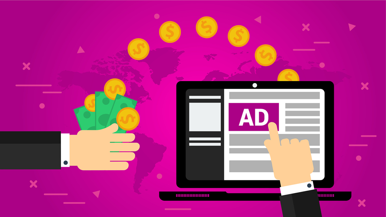 Violet Vector Image of Pay Per Click Marketing
